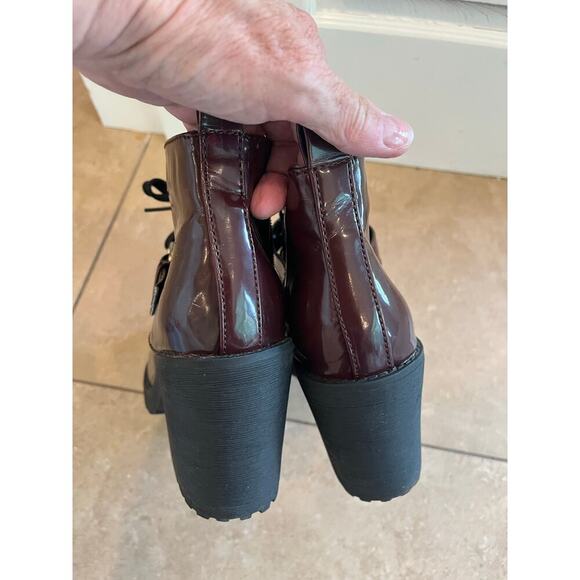 Mudd Whimsigoth Chunky Platform Patent Leather Boots Women 8.5 Y2K Grunge Witch - Picture 5 of 12
